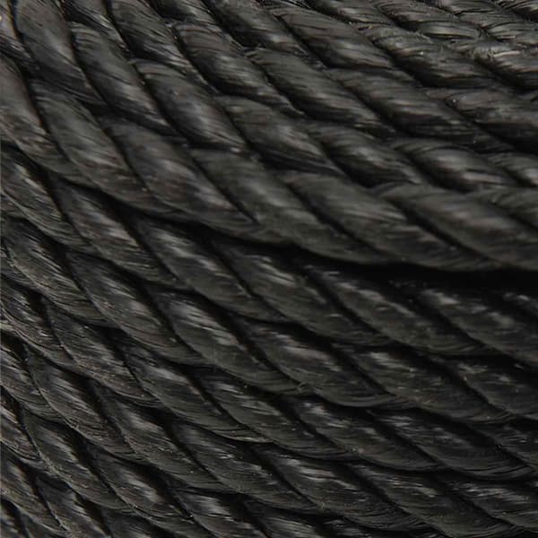 vidaXL arbejdsreb, sort, 10 mm, 50 m, polypropylen