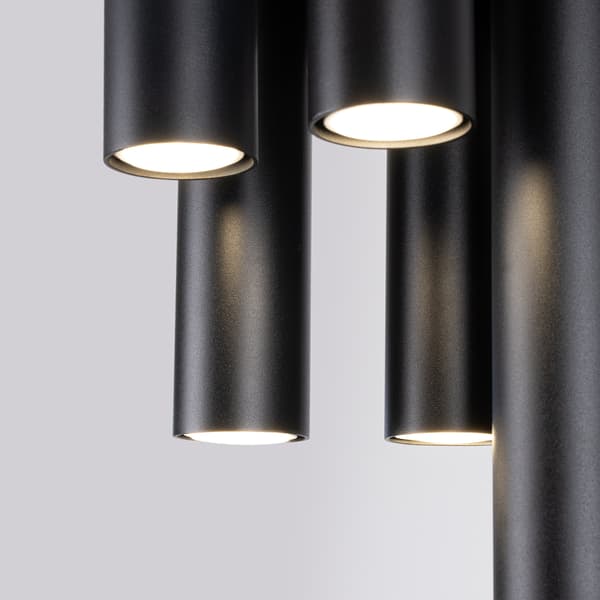 LOFTSLAMPE LAGOS 5 GU10 SORT SOLLUX SL.1467