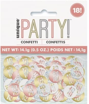 Dekorativ konfetti 18-årsdag Arton 14g