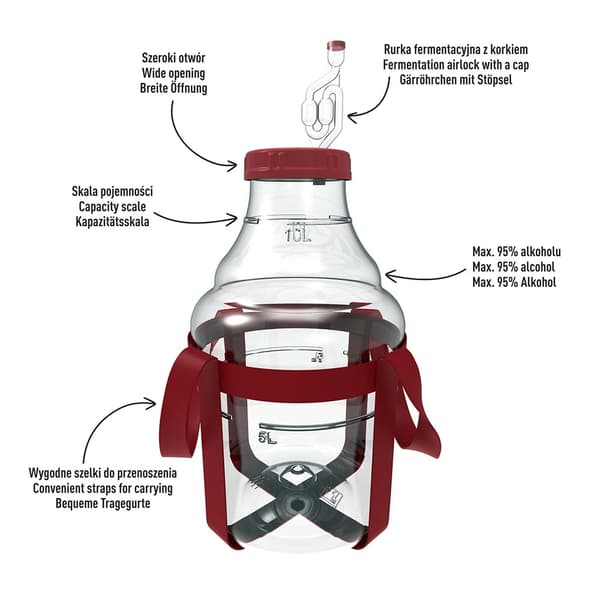 Let, brudsikker vindunk med stropper, 10L