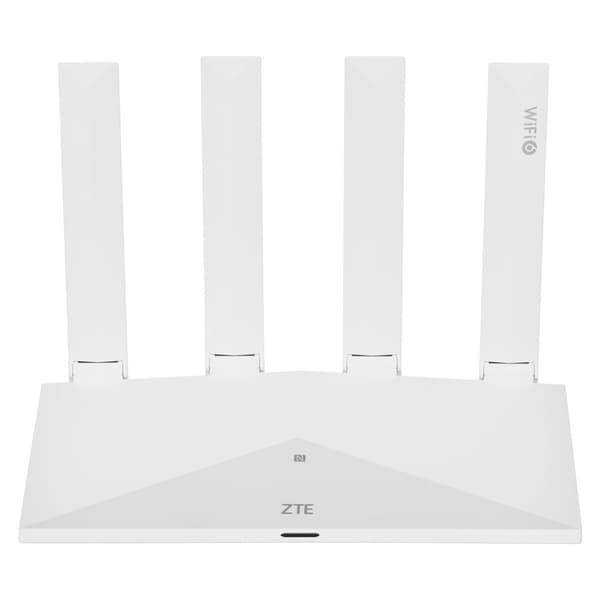 ZTE T3000 Wi-Fi 6-router, vit, 3000 Mbit/s, 4 antenner
