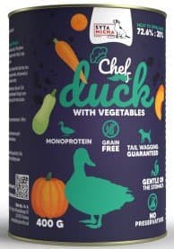 Syta Micha | Kok | Moka hundefoder 400g - And med grøntsager 400g