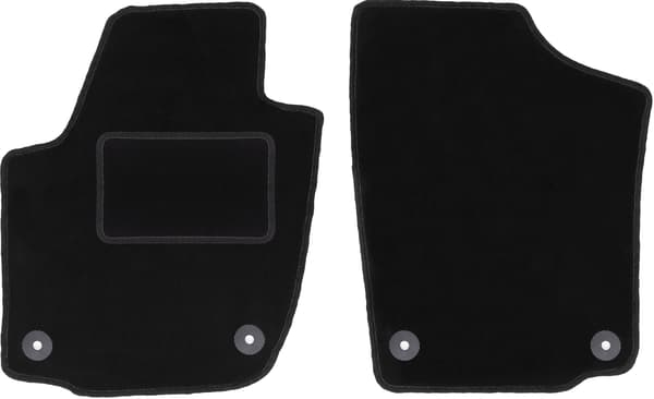 Sorte front bilmåtter til Skoda Roomster kombivan (2006-2015)