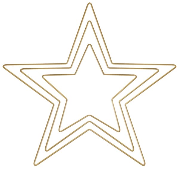 Metal Hoop Guld STJERNE Drømmefanger 3 stk.