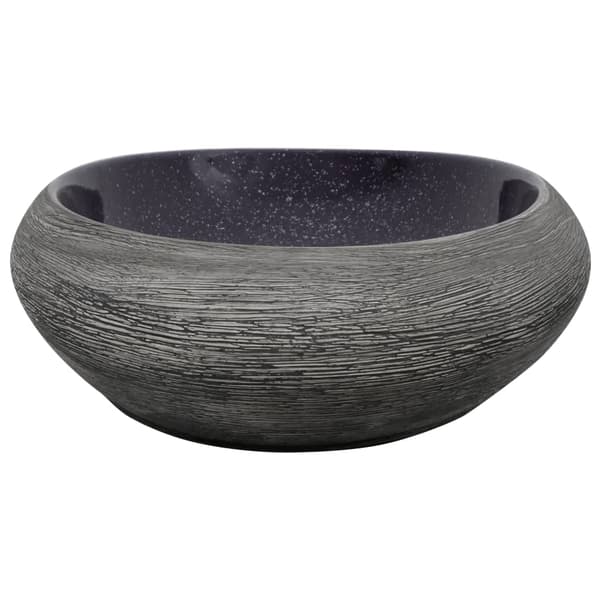 vidaXL bordvask lilla grå oval 59x40x14 cm