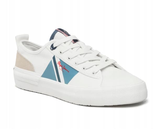 Pepe Jeans Allen Flag Herre Sneakers Hvide 45 AWE