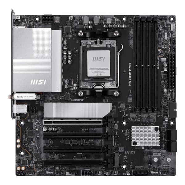 MSI PRO B850M-P WIFI Bundkort, Micro ATX, Sort, Wi-Fi 7