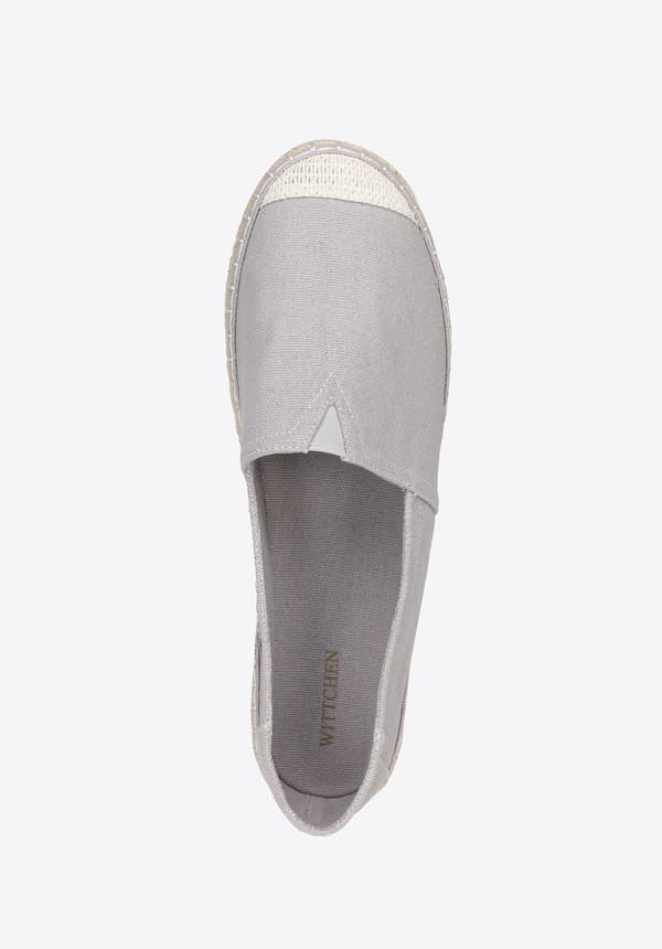 Wittchen Men's Espadrilles with Braided Toe, Gray, Gray Textile Material