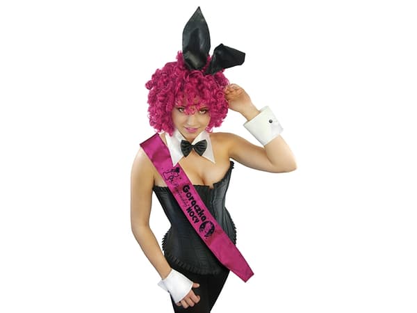 Satin bælte Hen Night Fever 1 stk.