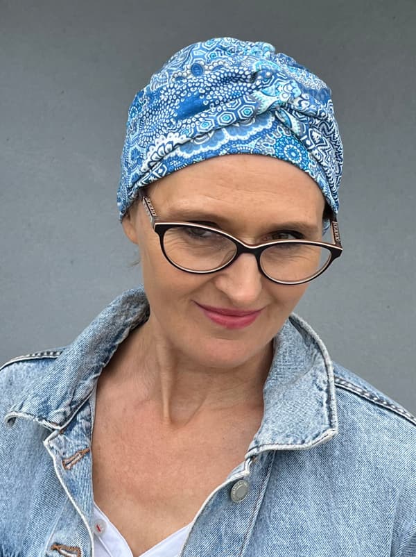Turban Sara wek-307 flæsehue til hovedet, også efter kemoterapi