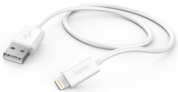 HAMA Opladnings-/Datakabel USB-A - Lightning 1m Hvid