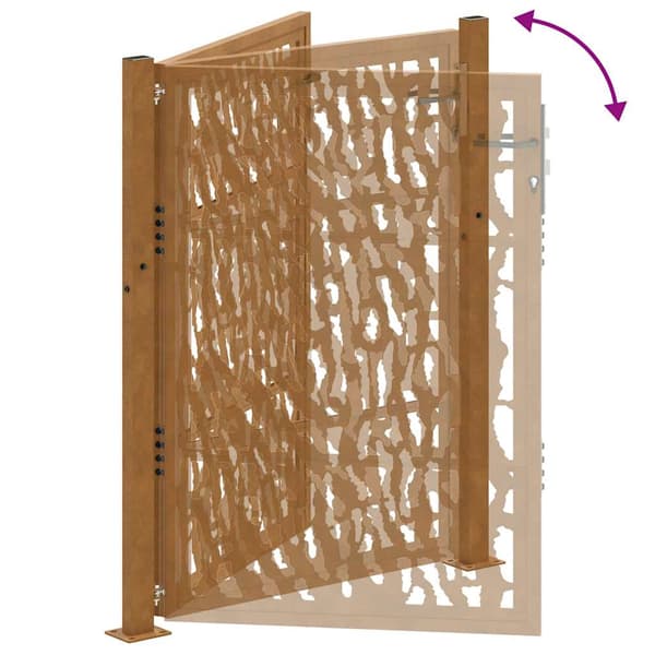 vidaXL havelåge 105x155 cm skinnemønster i rustfrit stål