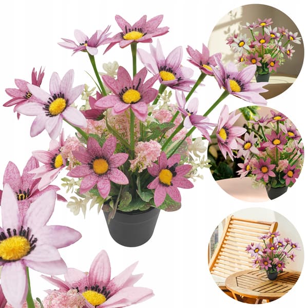 VERGIONIC Konstgjorda blommor i kruka 7809
