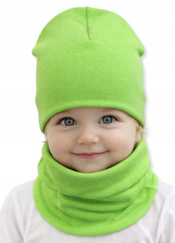 Set MÖSSA + HALSDUK 74-86 babyset 40/44 VÅRGRÖN