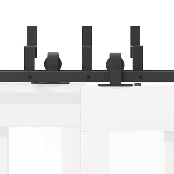 vidaXL Skjutdörrsinstallationssystem 183 cm stål svart