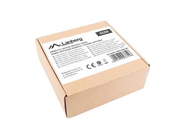 Lanberg M/M V2.1 HDMI-kaapeli 40m 8K Optinen Musta