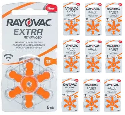 RAYOVAC 13 kuulokojeparistot 60 kpl