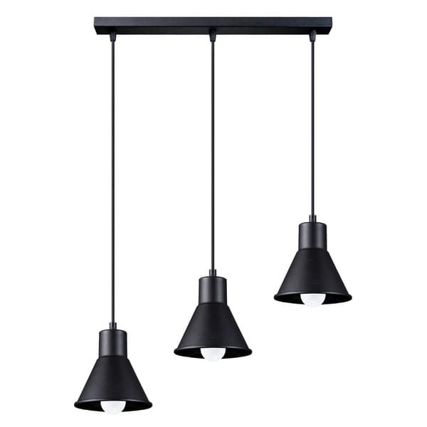 HÆNGELAMPE TALEJA 3 E27 SORT SOLLUX SL.0986