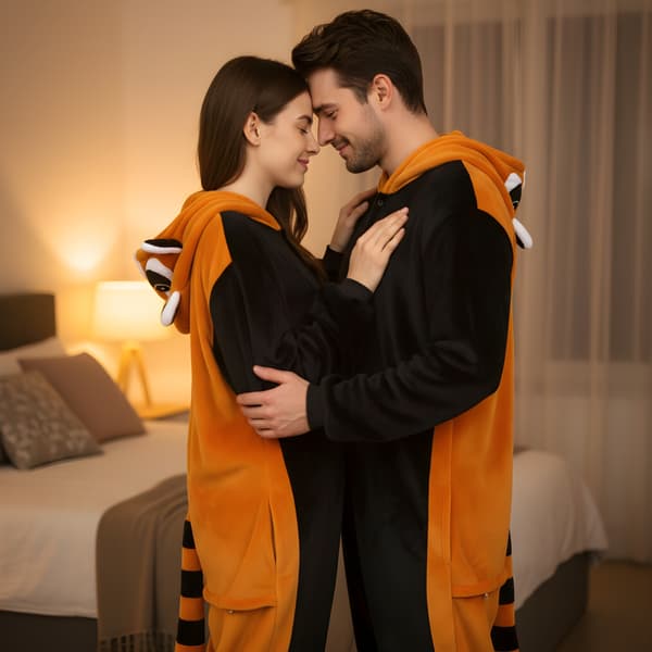 Pyjamas Onesie Kigurumi röd panda 145-155 cm