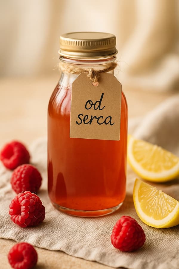 Sort te Moderhjerte 50 g Æble Hindbær Citron Gave til Mor