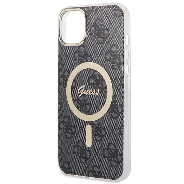 Guess Bundle Pack MagSafe 4G - MagSafe iPhone 14 Plus cover + opladersæt (sort/guld)