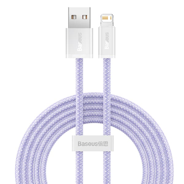 Baseus Dynamisk USB til Lightning-kabel, 2.4A, 2m (Lilla)