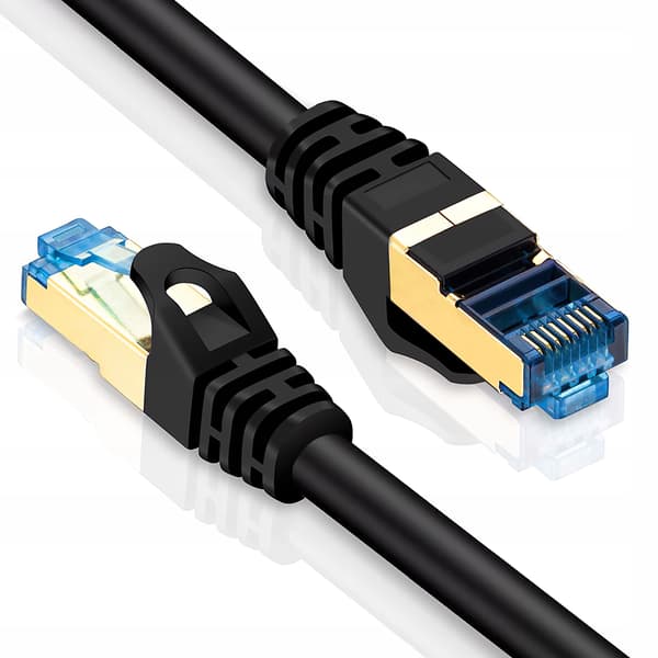 LAN-NÄTVERKSKABEL GULDKOPPAR + SFTP CAT7 20M Patchkabel RJ45 7 ETHERNET
