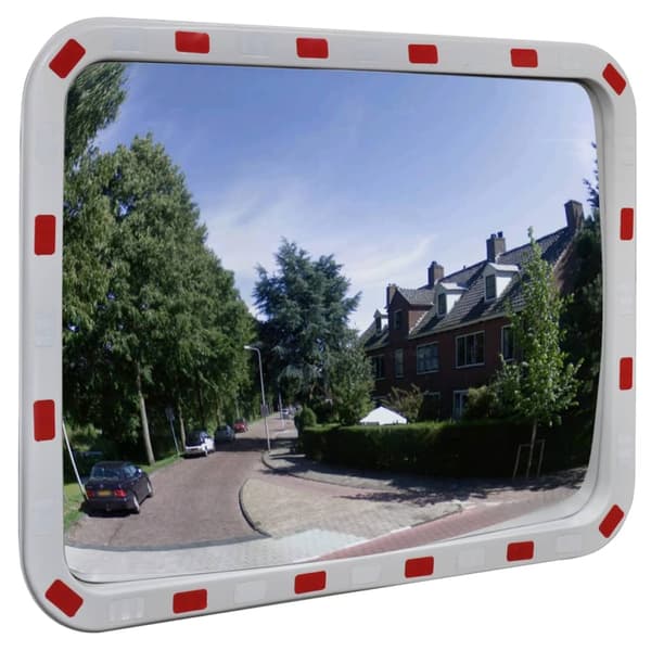 vidaXL Rektangulär trafikspegel 60 x 80 cm med reflekterande ram