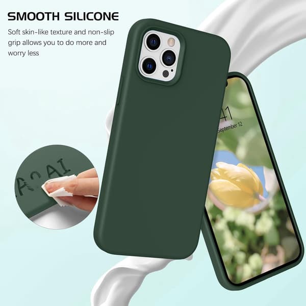 SKAL TILL IPHONE 12 PRO MAX 6,7' GRÖNT SILIKONSTARKT