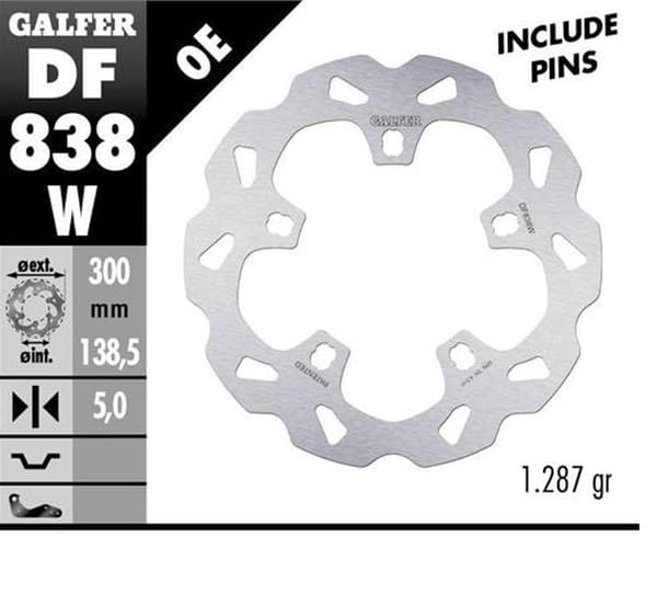 Galfer jarrulevykkö Harley-Davidson 300x138x5