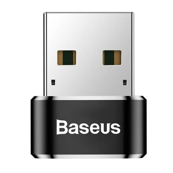 Baseus 3A USB-C til USB-A adapter (sort)