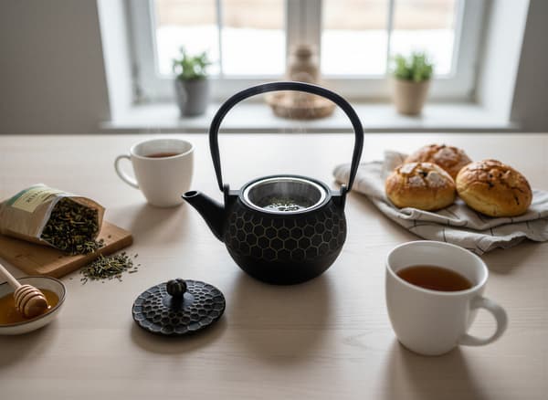 Støbejernskedel Bee 1,2L te- og urteinfuser Støbejern