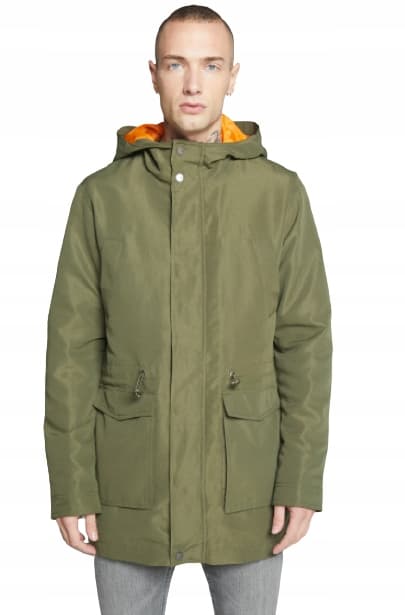 ONLY&SONS KHAKI PARKA MED HÆTTE S 1A8G3*