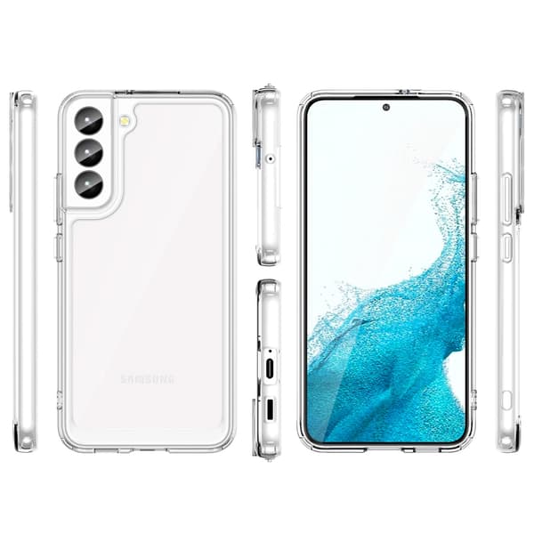 Outer Space Case Samsung Galaxy S23+ skal med flexibel ram transparent