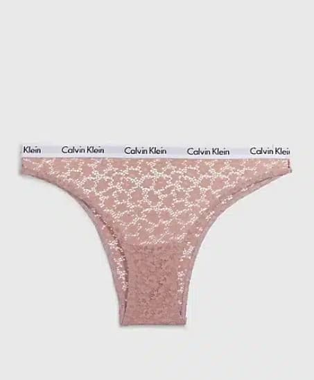 Calvin Klein damunderkläder med spetsutskärning röda rosa XS