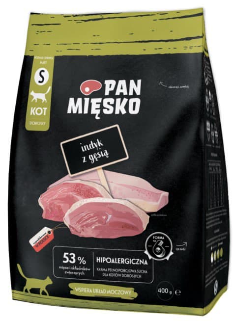 Mr. Meat | Tørfoder til katte | 400 g pakke - Voksen | Kalkun og gås S 400 g
