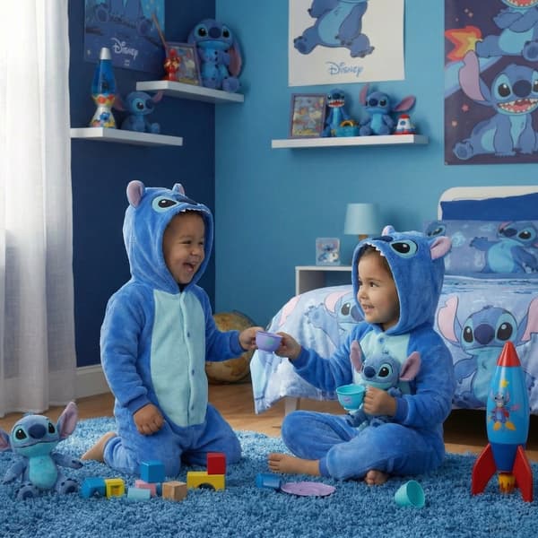 Disney Stitch Onesie Pyjamas Kostume Spædbarn 80: 73-81 cm