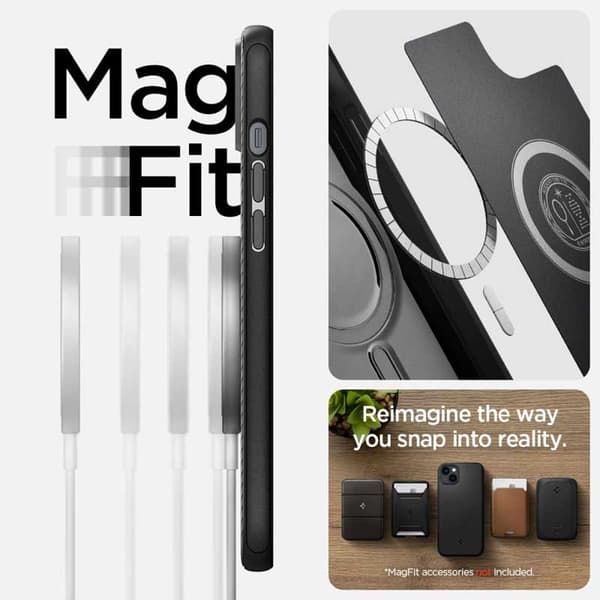 Spigen Mag Armor - Skal till iPhone 15 Plus / iPhone 14 Plus (Svart)