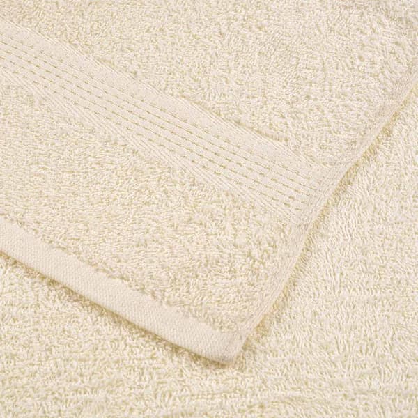 vidaXL Handdukar, 2 st, Creme, 30x30 cm, 100% bomull