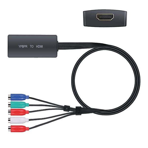 Konverter fra YPbPr til HDMI Komponent videoadapter L/R Audio 5x RCA