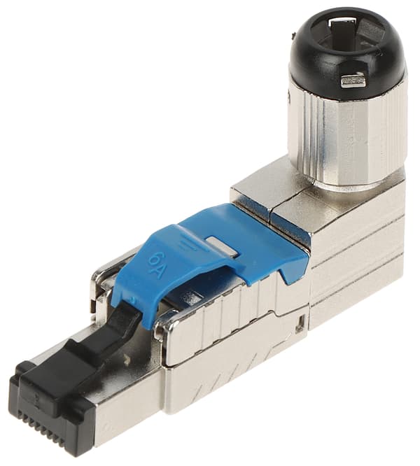MODULAARINEN KULMAPISTOKE, SUOJATTU RJ45/FTP6A-HAND-KAT