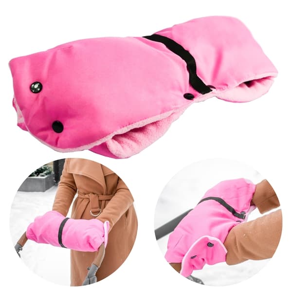 Handmuff, isolerad vinterhandske, fleece, universal, för barnvagn