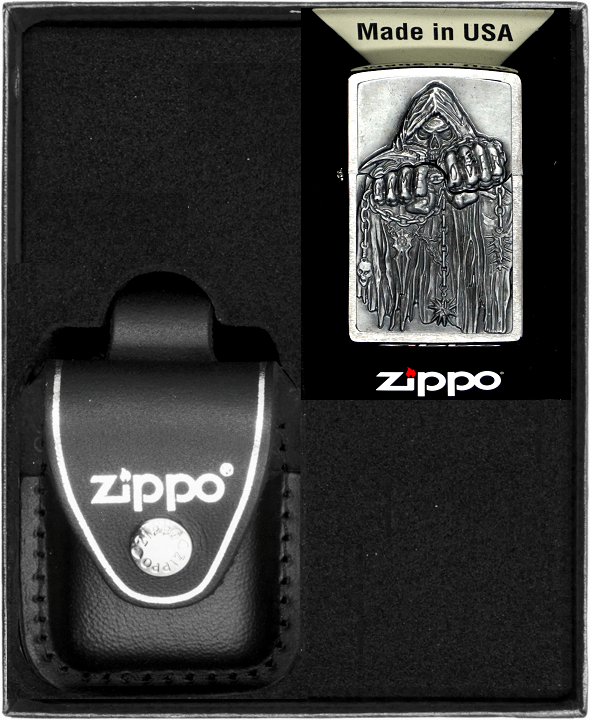 ZIPPO Lighter GAME OVER EMBLEM Gavesæt nr. 3