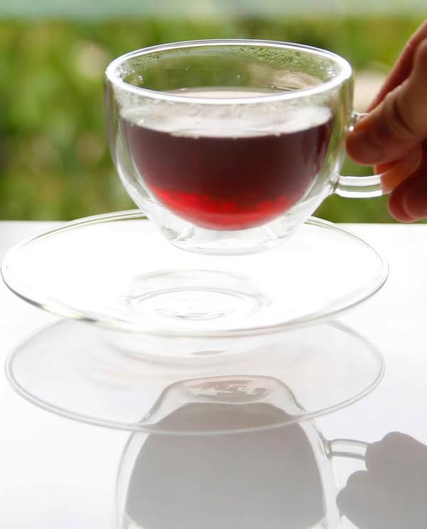 Termokopp med fat, 250 ml, borosilikatglas