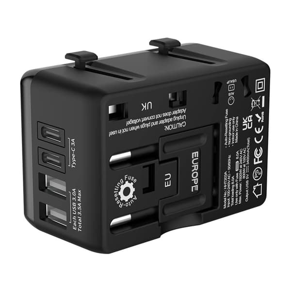 Blitzwolf BW-TA1 4-in-1 Matkasovitin 2xUSB + C + PD 20W