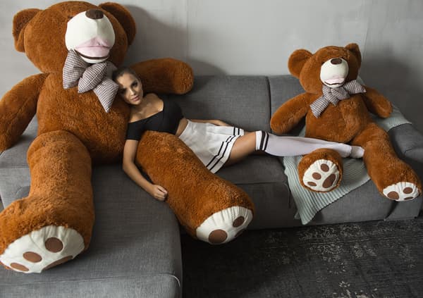 Teddy Amigo 190cm - mörkbrun