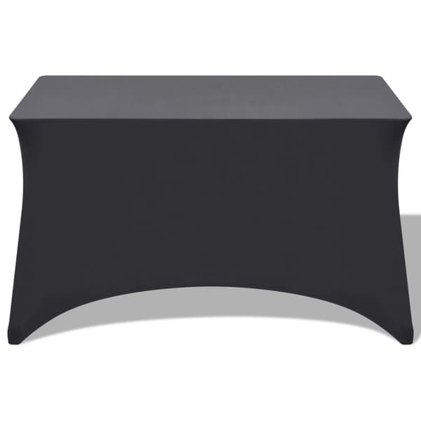vidaXL elastisk borddækning 183x76x74 cm, 2 stk., antracit (grå)