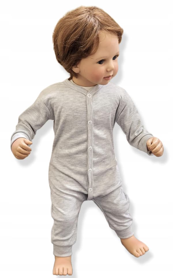 romper 98 knappet romper romper uden fødder pyjamas rompers grå melange