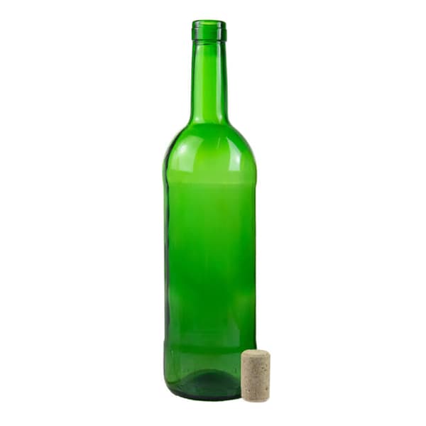 OLIVENGRØN KLAR VINFLASKE + PROP