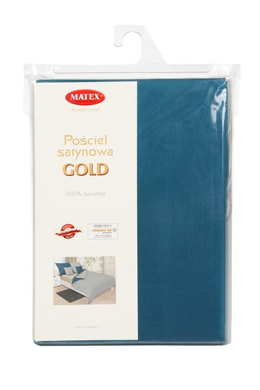 Satin Bäddset 220x200 DUBBELT SIDA Grå och Blå